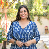Indigo Pine Wrap Style Co-ord Set