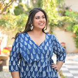 Indigo Pine Wrap Style Co-ord Set