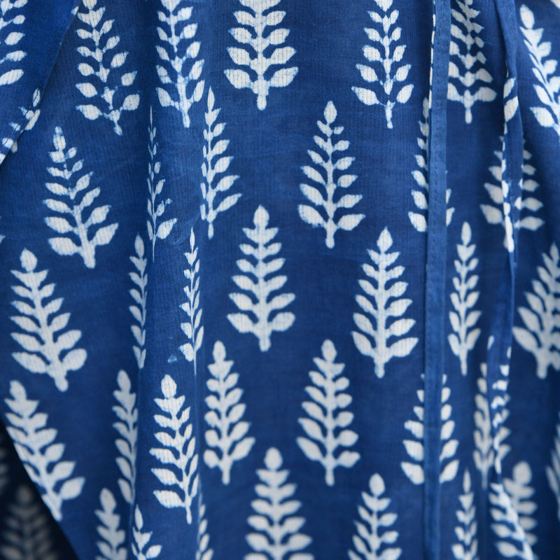 Indigo Pine Wrap Style Co-ord Set