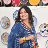Shades of Indigo Handblock Cotton Lehenga Set