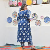 Vintage Nilgiri Floral Handblock Cotton Suit Set