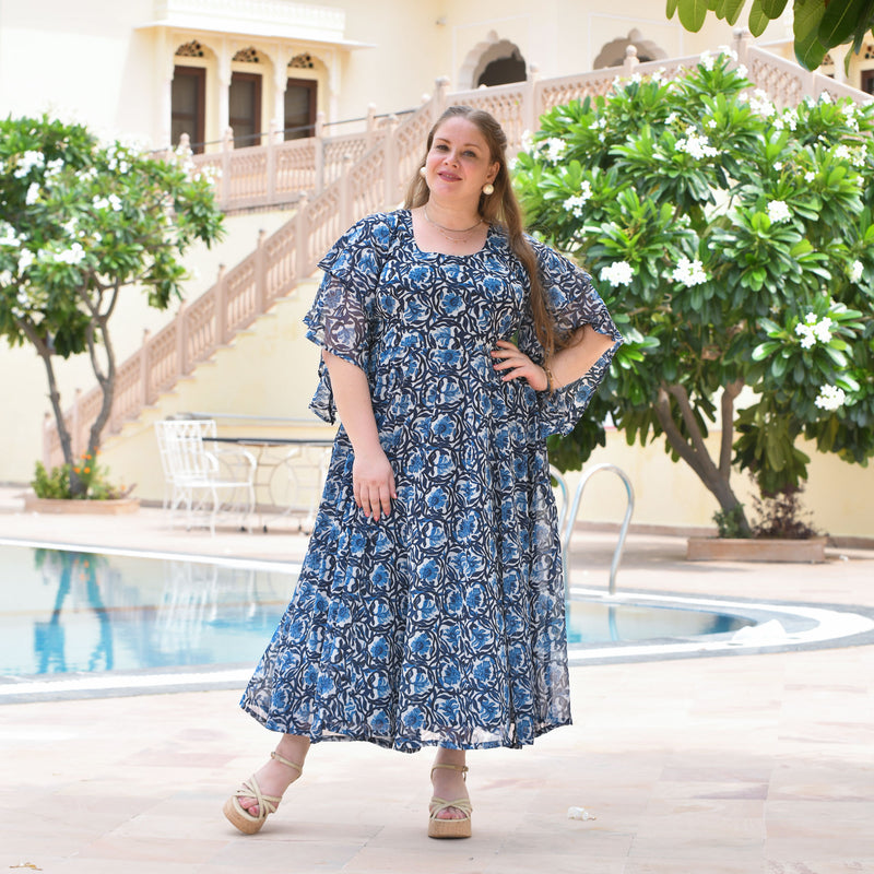 Springlime Daisy Georgette Dress