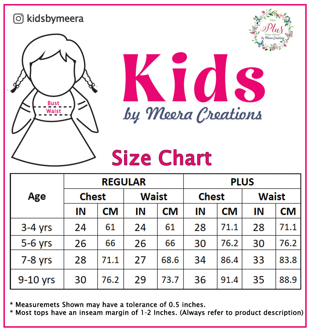 Kids Size Chart