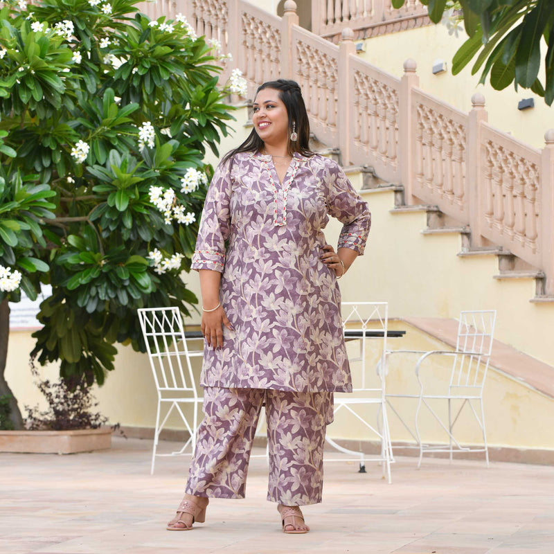 Pearly Wistenia Floral Co-ord Set