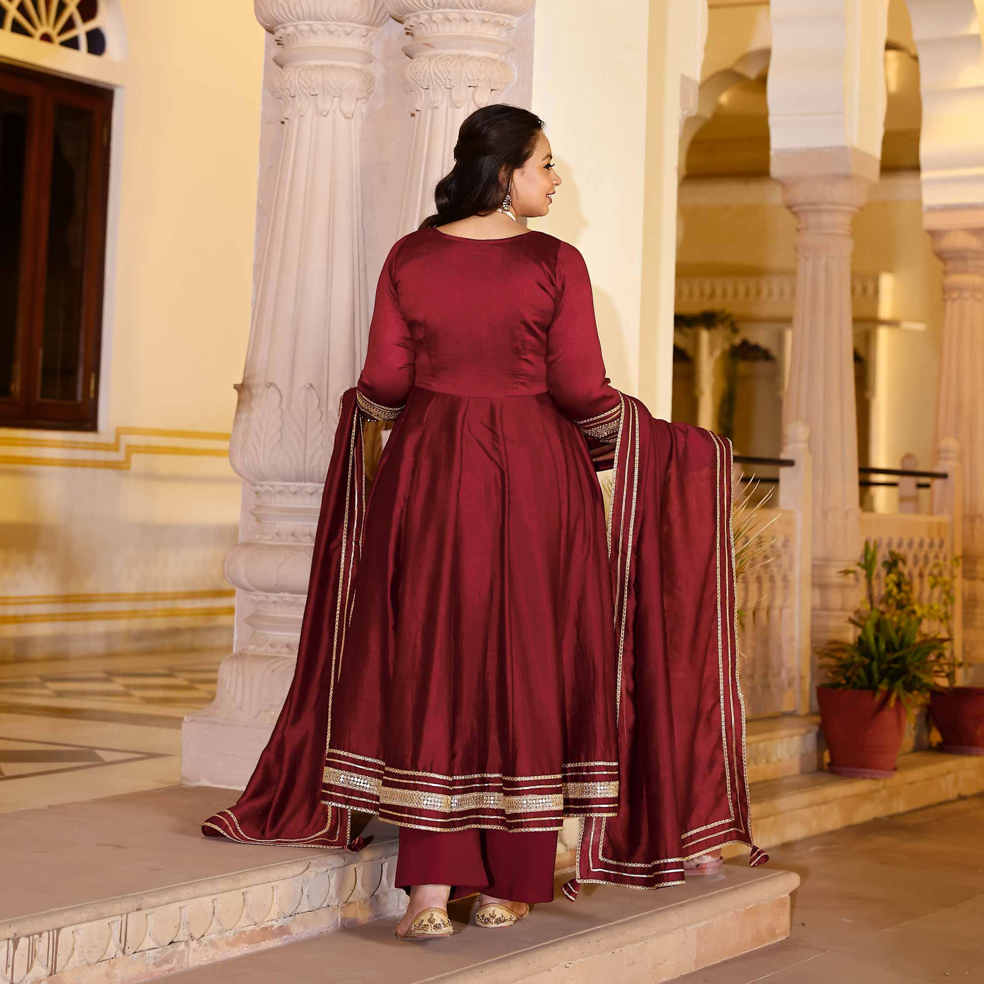 Garnet Tapestry Anarkali Set