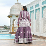 Dusky Purple Blazer Lehenga Set