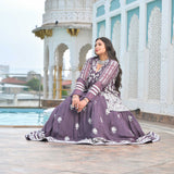 Dusky Purple Blazer Lehenga Set