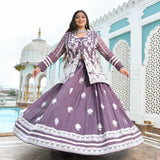 Dusky Purple Blazer Lehenga Set