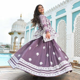 Dusky Purple Blazer Lehenga Set