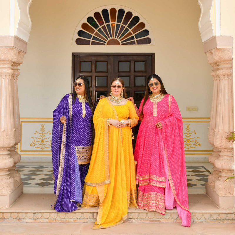 Pehli Kiran Leheriya Georgette Lehenga Set