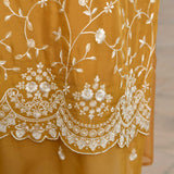 Ivory Spice & Gold Radiance Thread Embroidered Organza Suit Set