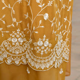 Ivory Spice & Gold Radiance Thread Embroidered Organza Kurta