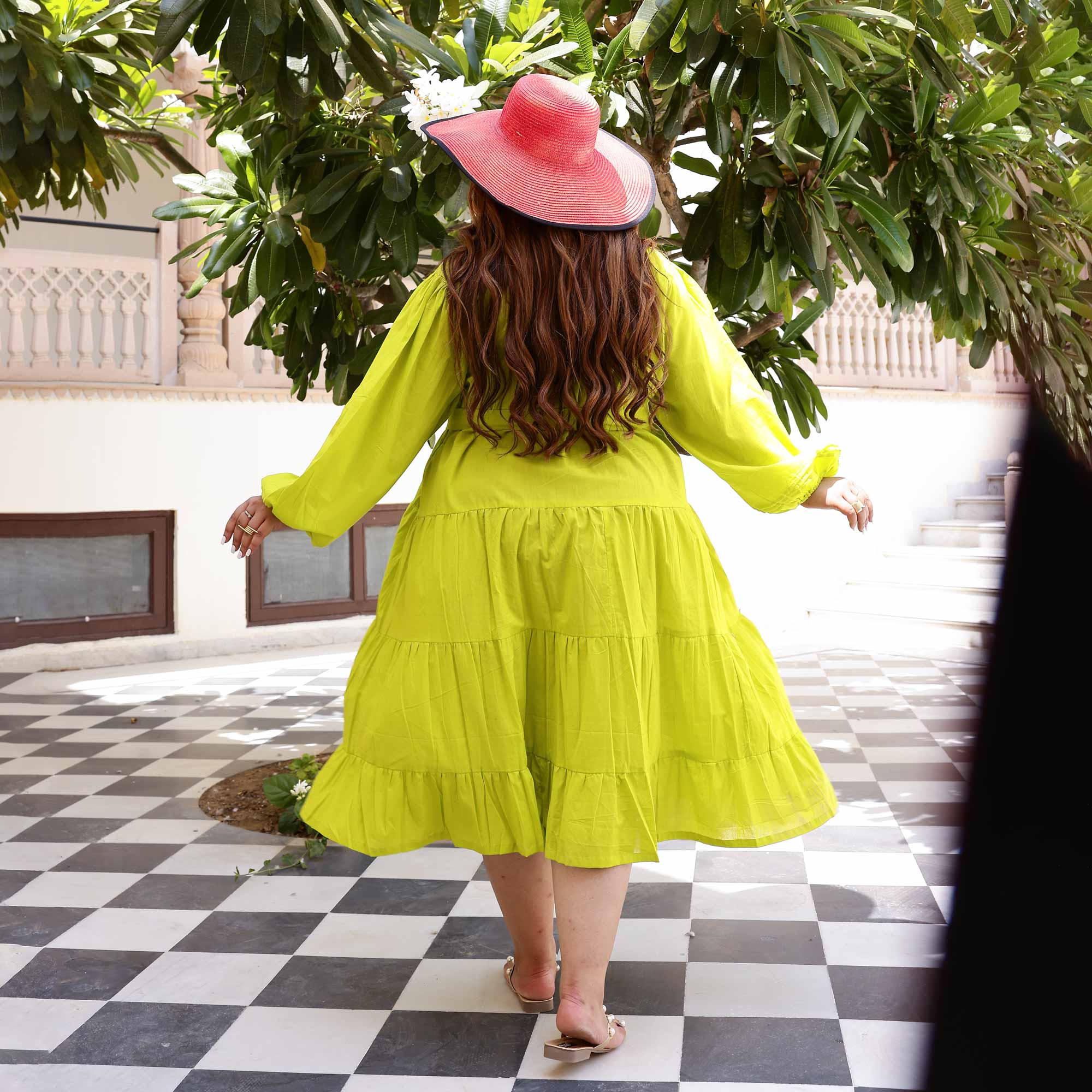 Lime Pop Cotton Dress