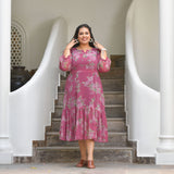 Turkish Rose Chiffon Aline Dress
