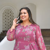 Turkish Rose Chiffon Aline Dress