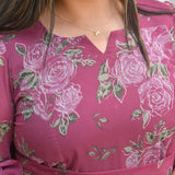 Turkish Rose Chiffon Aline Dress