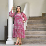 Turkish Rose Chiffon Aline Dress