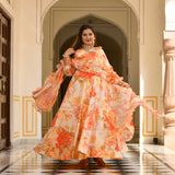 Coral Amber Floral Dress