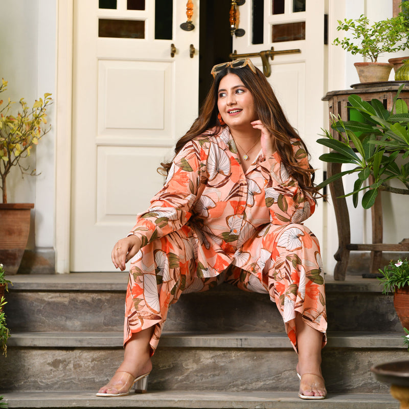 Zesty Orange Tropical Co-Ord Set