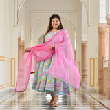 Whispers Of Bloom Floral Cotton Anarkali