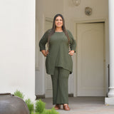 Olive Lady Stretchable Co-Ord Set