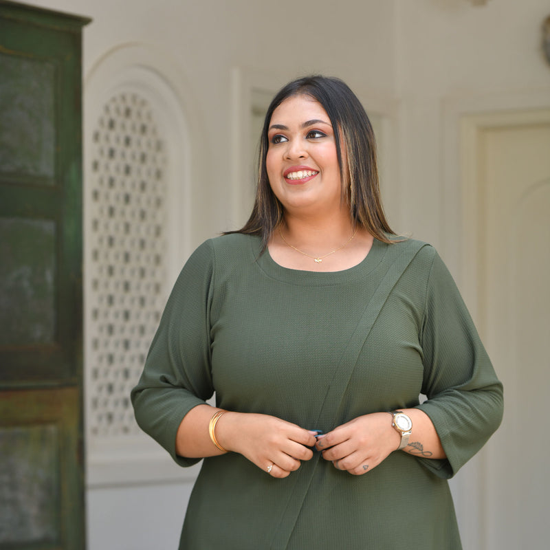 Olive Lady Stretchable Co-Ord Set