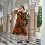 Sunset Palms Chiffon Aline Dress