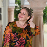 Sunset Palms Chiffon Aline Dress