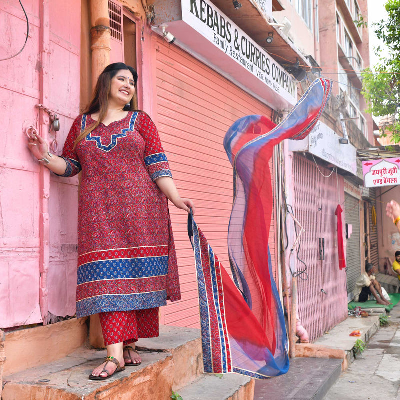 Dhalti Shaam Cotton Suit Set