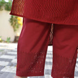 Anaar Sa Meetha Handblock Printed Chikankari Suit Set