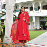 Ruby Chikankari Affair Georgette Anarkali