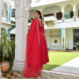 Ruby Chikankari Affair Georgette Anarkali
