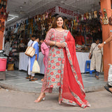 Gulabon ka Jalsa Handblock Cotton Suit Set