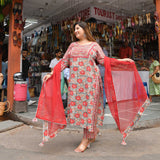 Gulabon ka Jalsa Handblock Cotton Suit Set