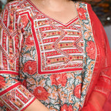 Gulabon ka Jalsa Handblock Cotton Suit Set
