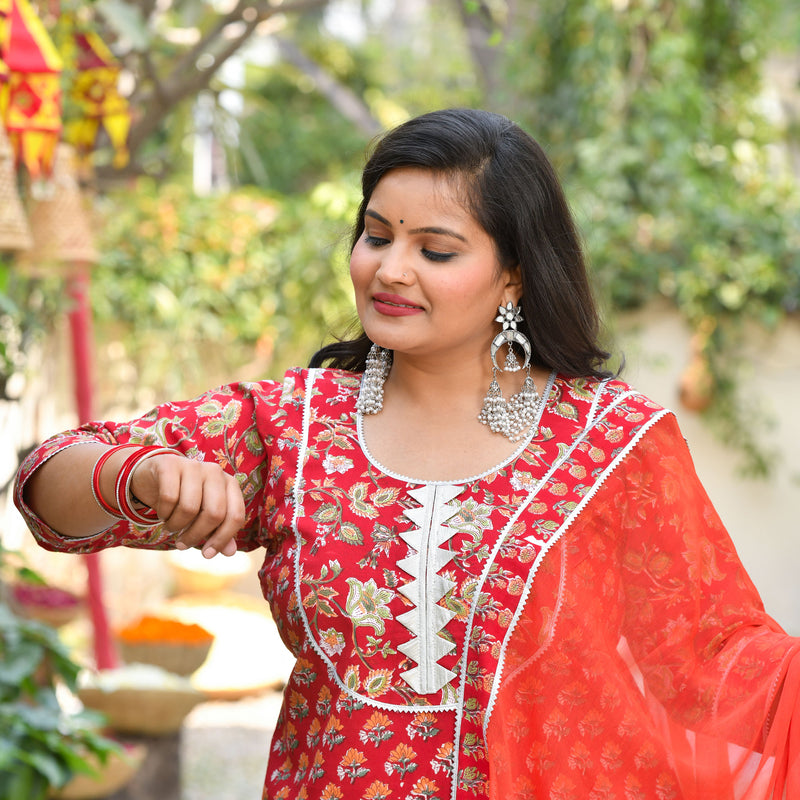 Rose Garden Fusion Gota Sharara Set