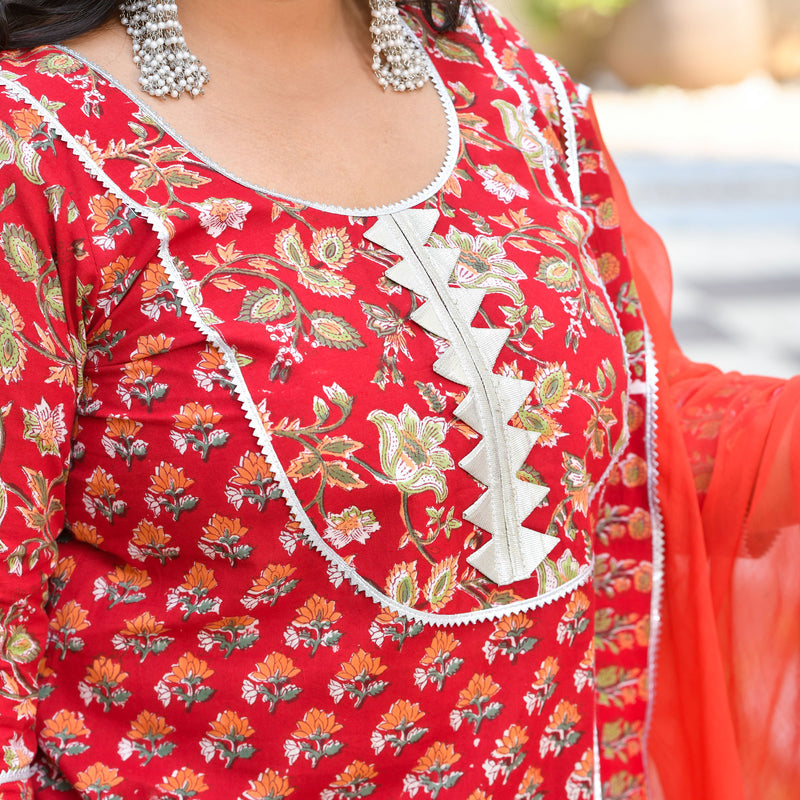 Rose Garden Fusion Gota Sharara Set