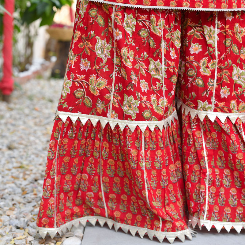 Rose Garden Fusion Gota Sharara Set