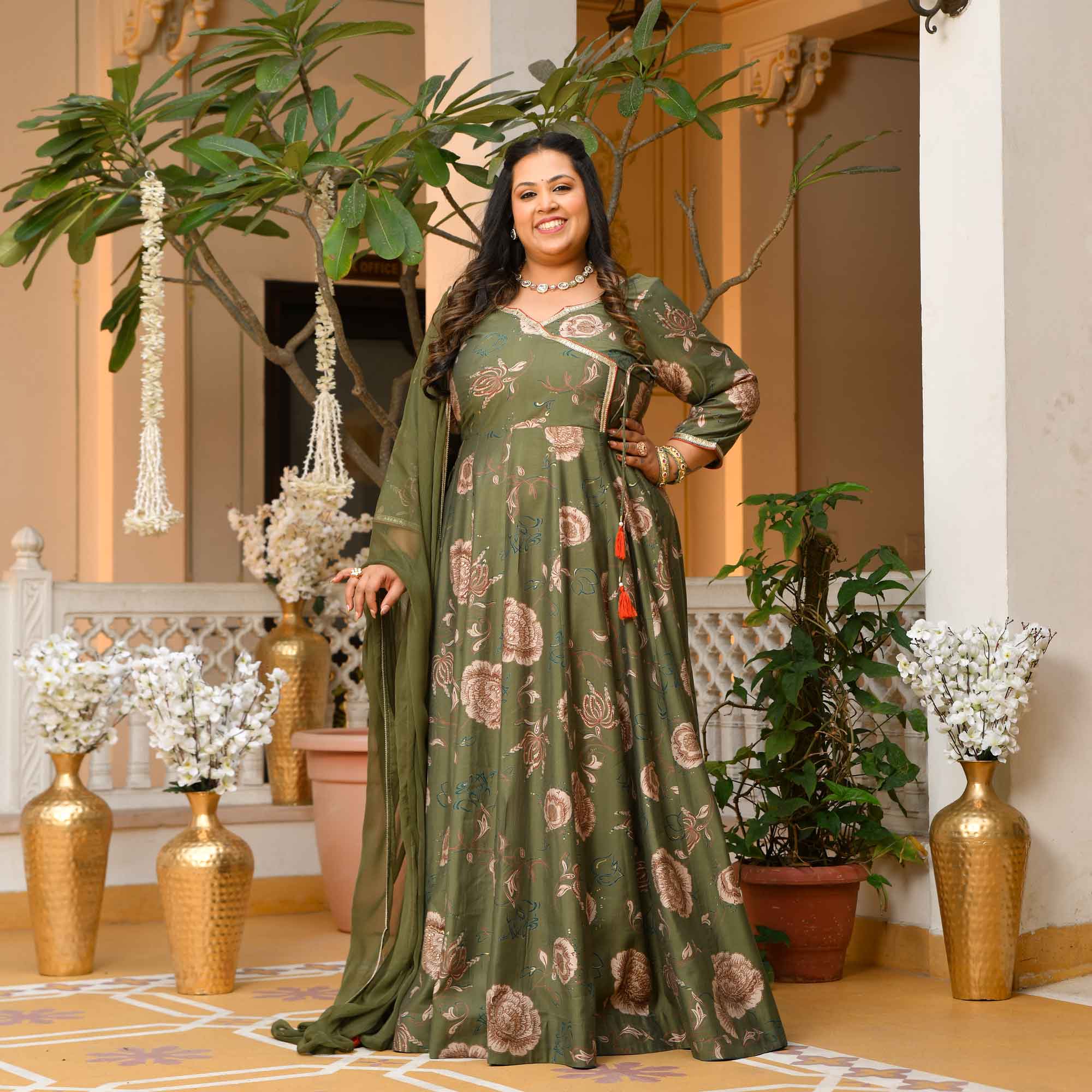 green dress for haldi Buy Plus Size Haldi and Mehendi Dresses for Women