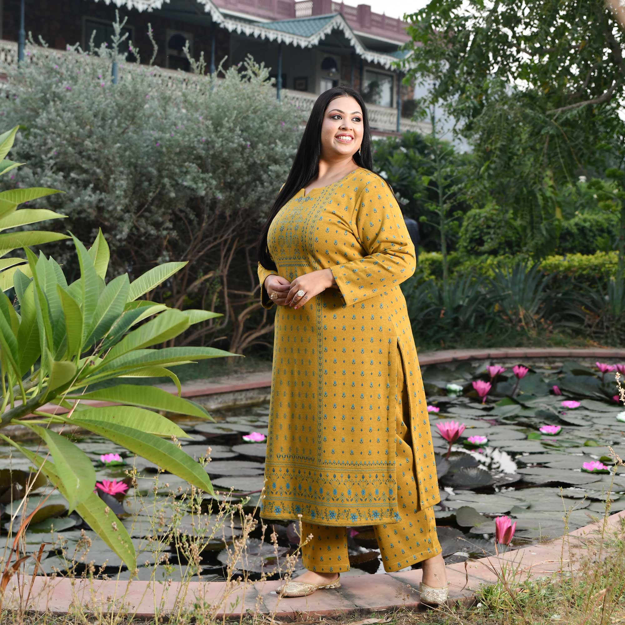 Cozy Sunshine Woollen Knitted Kurta