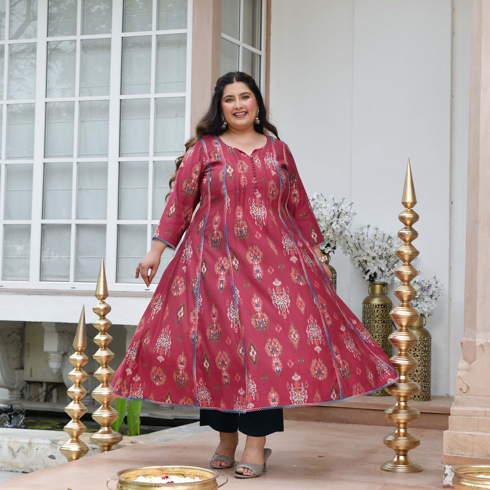 Bela- Raspberry Sorbet Modal Viscose Kurta Anarkali