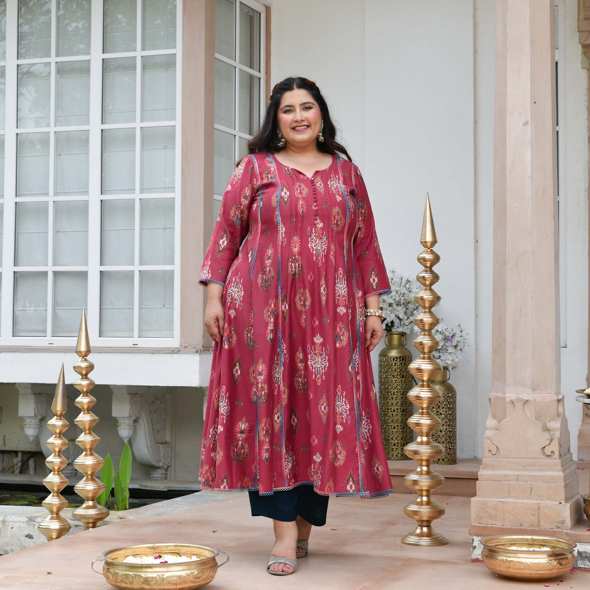 Bela- Raspberry Sorbet Modal Viscose Kurta Anarkali