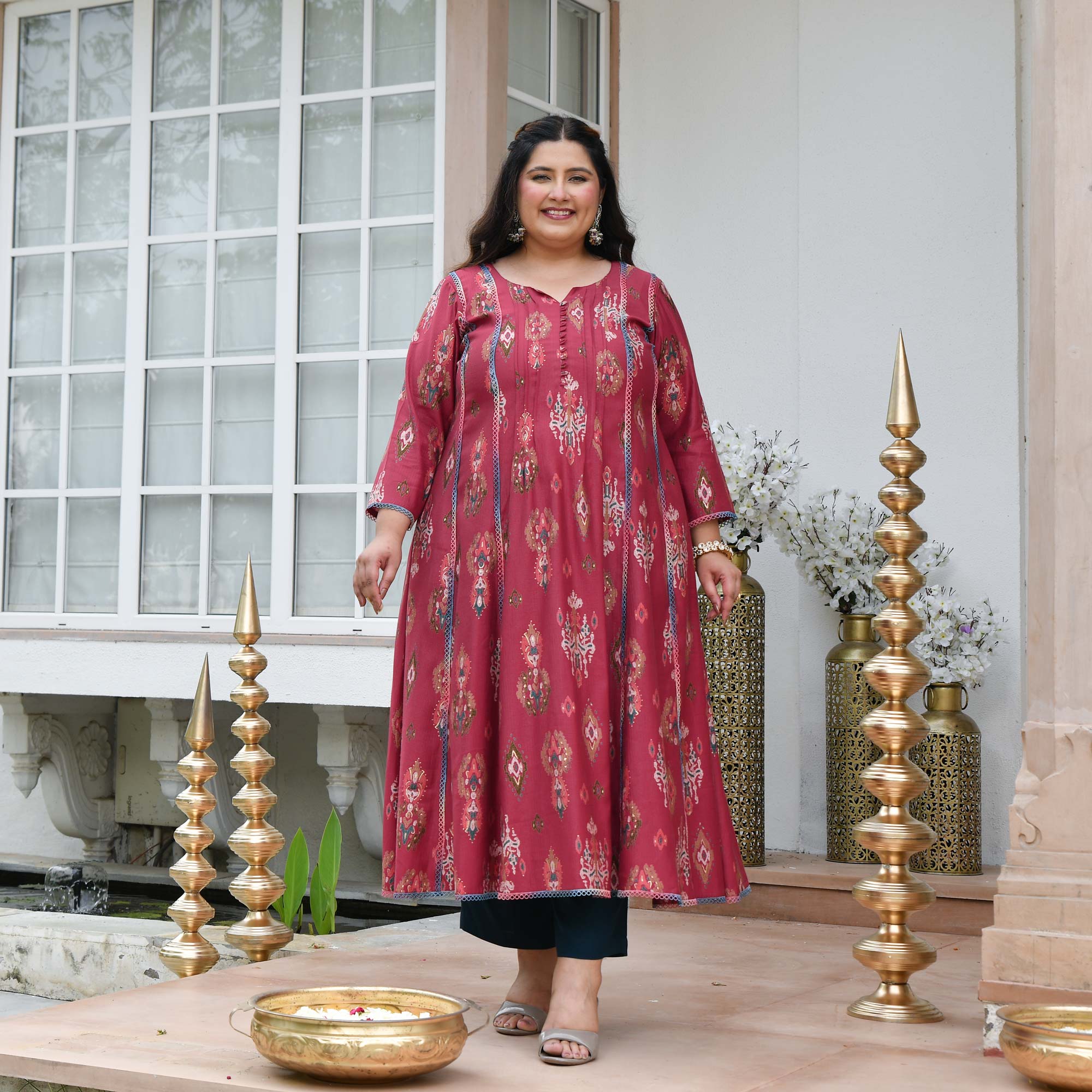 Bela- Raspberry Sorbet Modal Viscose Kurta Anarkali