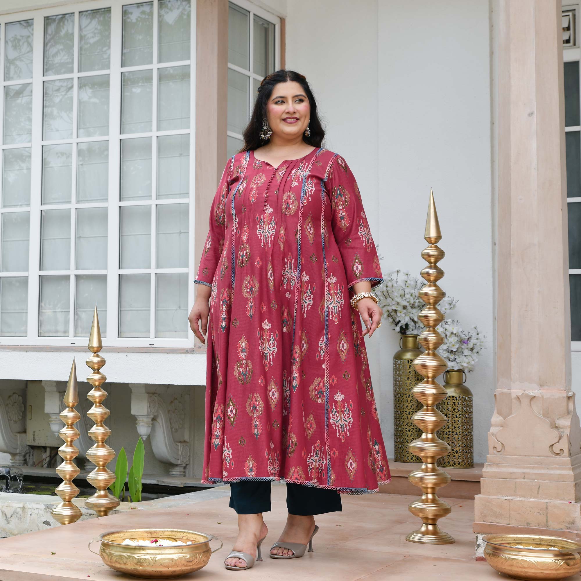Bela- Raspberry Sorbet Modal Viscose Kurta Anarkali