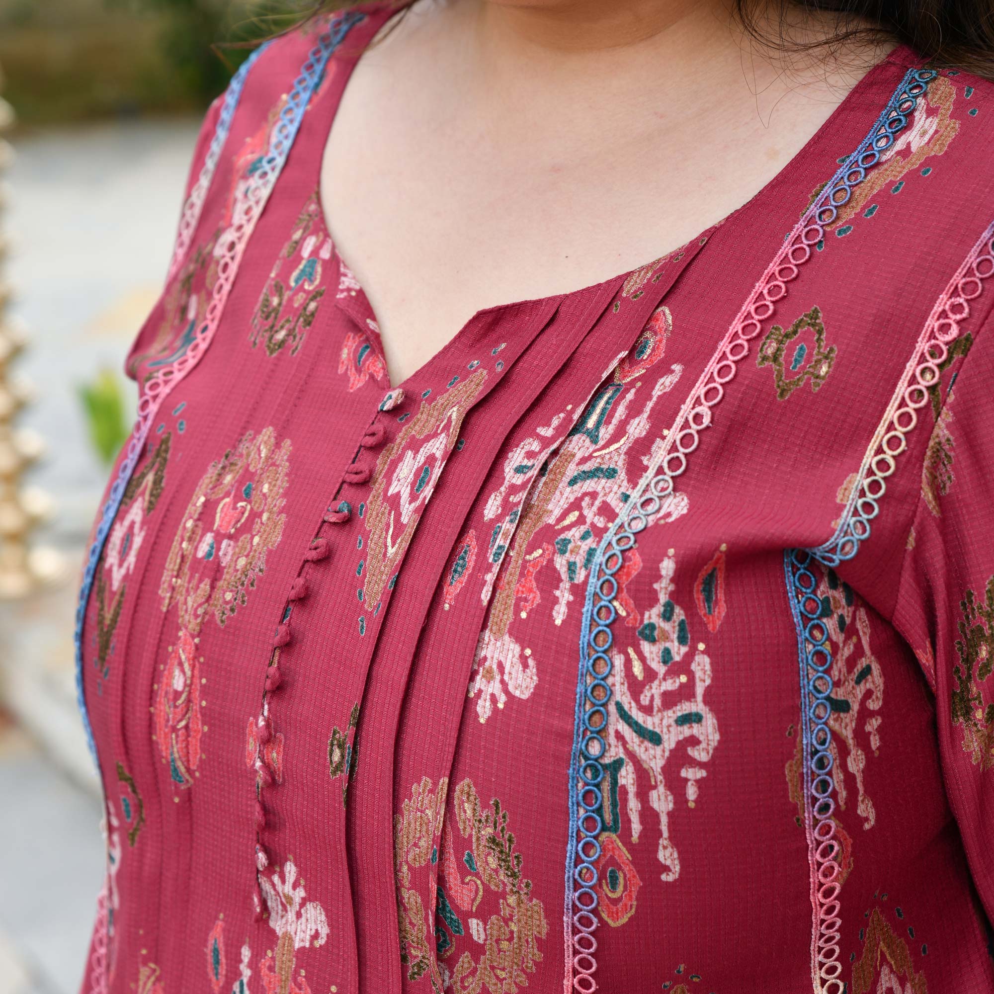 Bela- Raspberry Sorbet Modal Viscose Kurta Anarkali