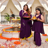 Twinkling Star Banarasi Alia Cut Sharara Set