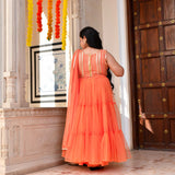 Poppy Passion Sequin Embroidered Net Lehenga Set