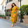 Poppy Kurta Yellow and Poppy Pyajama