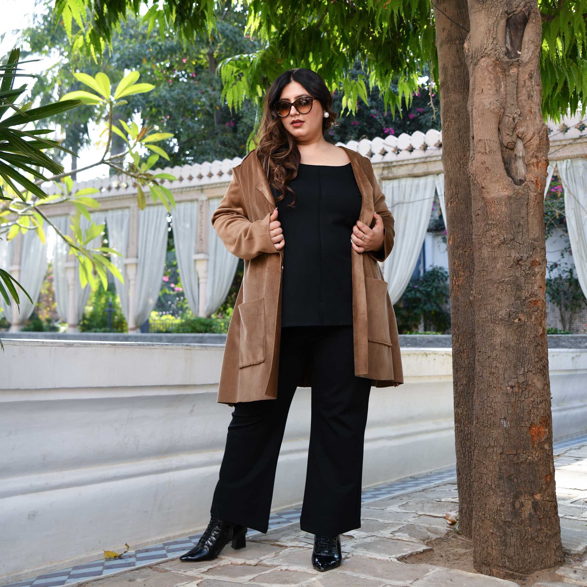 Woollen Walnut Whisper Corduroy Stretchable Coat