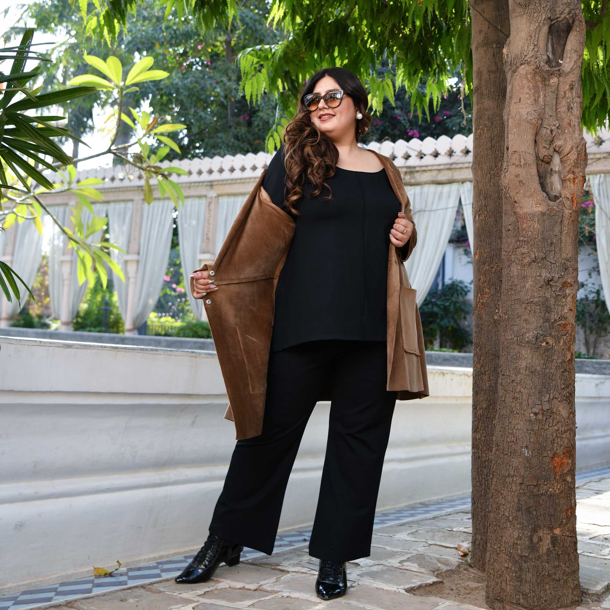 Woollen Walnut Whisper Corduroy Stretchable Coat